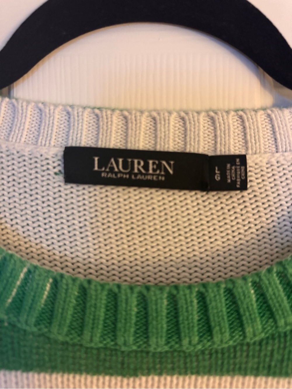 Ralph Lauren Striped Crewneck Sweater in Green, White, Blue, Red, Yellow - Picture 3 of 4